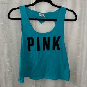 Teal colored Pink tank top